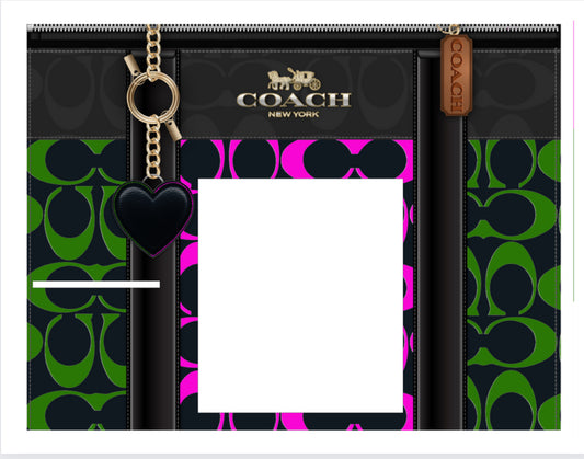 Coach (Green/Pink) Purse favor gift box