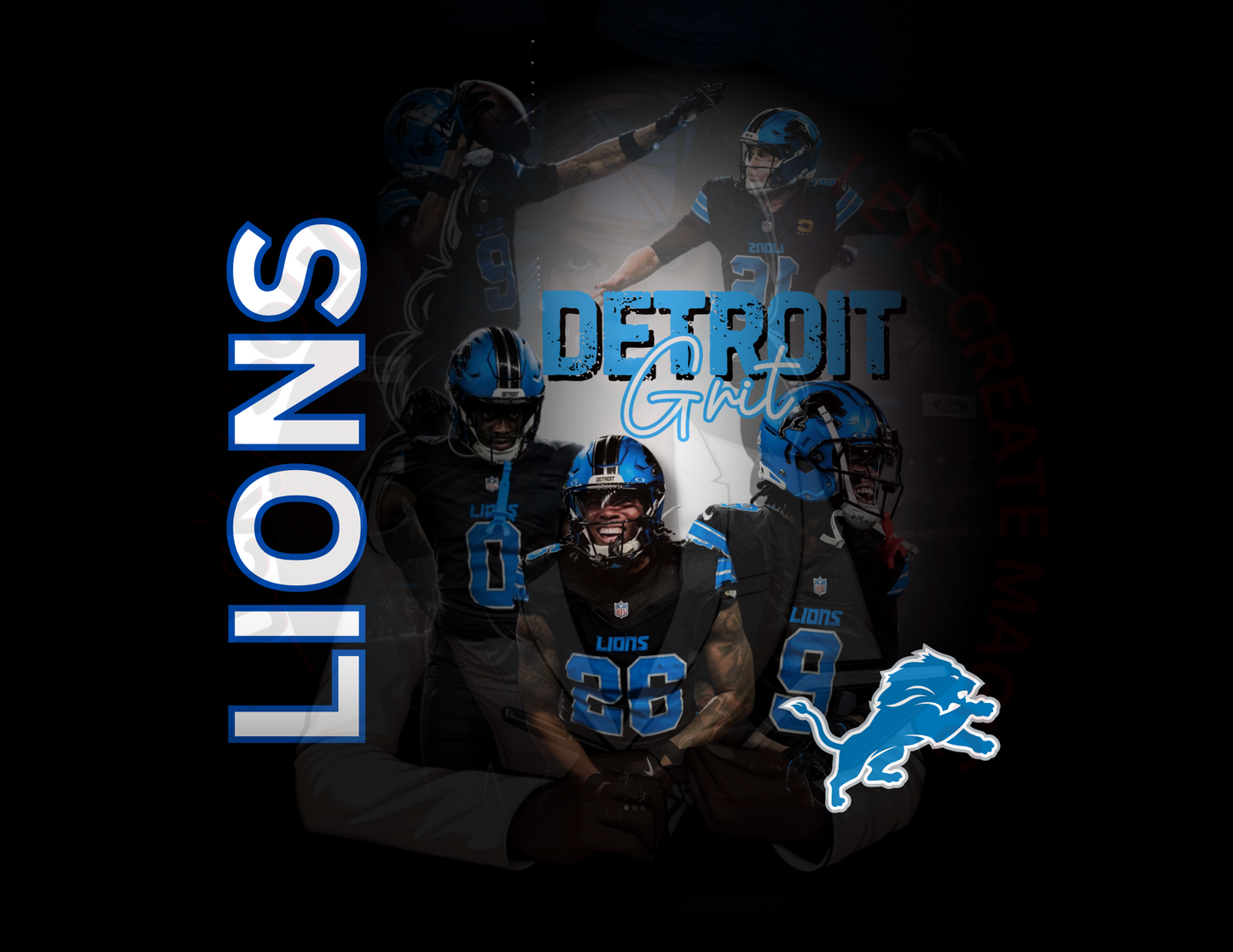 Lions tumbler PNG