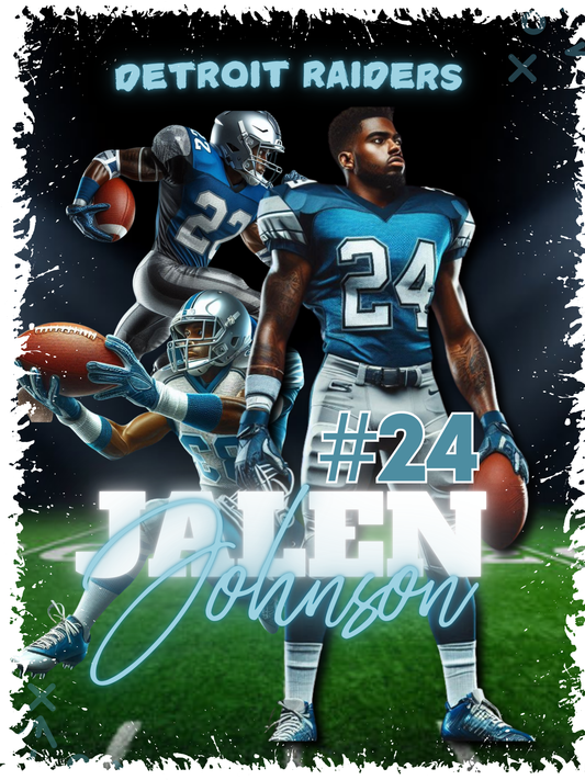 EDITABLE football player highlight image (Canva)