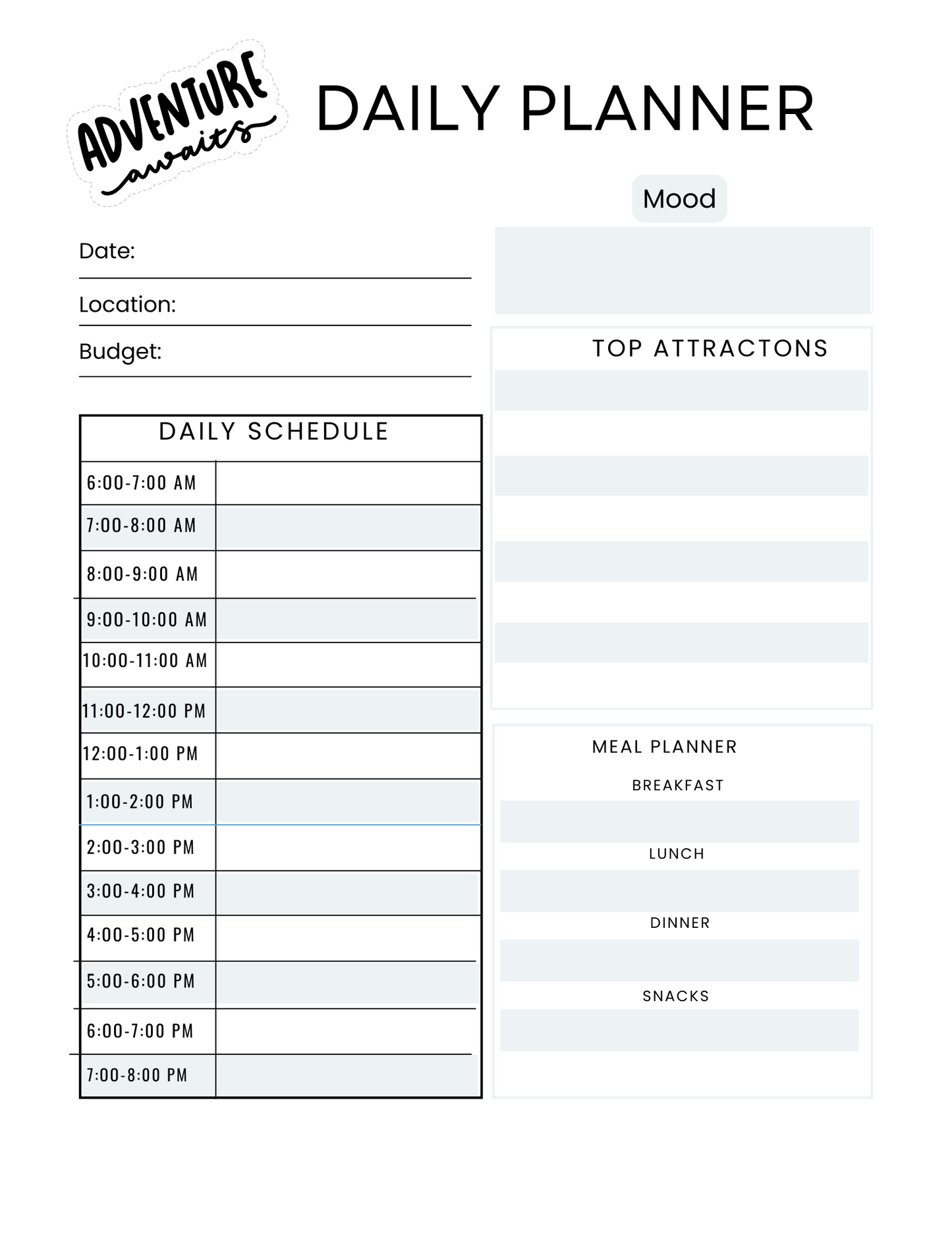 Travel Planner (17 page organizer) Editable or printable